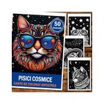 Carti si Birotica - Carti - Carti pentru copii - Carti de colorat - Carte de colorat antistres , 50 de ilustratii Pisici Cosmice, 106 pagini, A5 - Infinity.ro