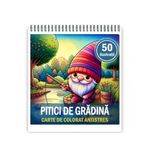 Carti si Birotica - Carti - Carti pentru copii - Carti de colorat - Carte de colorat antistres , 50 de ilustratii Pitici de Gradina, 106 pagini, A5 - Infinity.ro