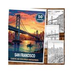Carti si Birotica - Carti - Carti pentru copii - Carti de colorat - Carte de colorat antistres , 50 de ilustratii San Francisco, 106 pagini, A5 - Infinity.ro