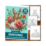 Carti si Birotica - Carti - Carti pentru copii - Carti de colorat - Carte de colorat antistres , 50 de ilustratii Rochii Florale - Volumul IV, 106 pagini, A5 - Infinity.ro