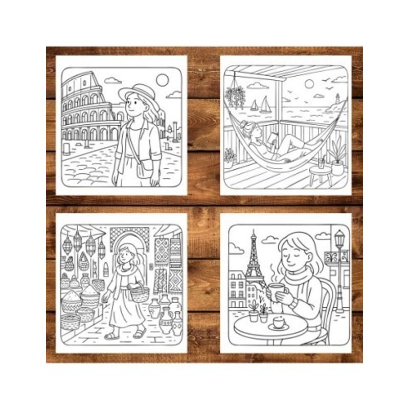 Carti si Birotica - Carti - Carti pentru copii - Carti de colorat - Carte de colorat antistres , 50 de ilustratii Strong Girl Life - Volumul I, 106 pagini, A5 - Infinity.ro