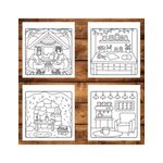 Carti si Birotica - Carti - Carti pentru copii - Carti de colorat - Carte de colorat antistres , 50 de ilustratii Spatii Cozy, 106 pagini, A5 - Infinity.ro