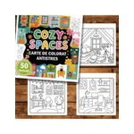Carti si Birotica - Carti - Carti pentru copii - Carti de colorat - Carte de colorat antistres , 50 de ilustratii Spatii Cozy, 106 pagini, A5 - Infinity.ro