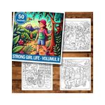 Carti si Birotica - Carti - Carti pentru copii - Carti de colorat - Carte de colorat antistres , 50 de ilustratii Strong Girl Life - Volumul II, 106 pagini, A5 - Infinity.ro