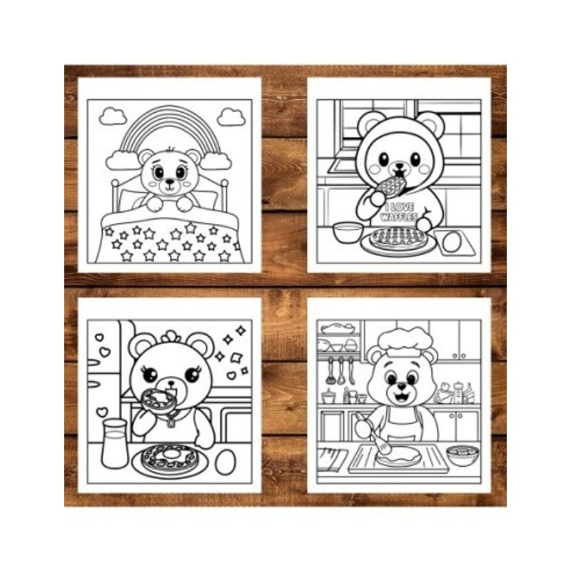 Carti si Birotica - Carti - Carti pentru copii - Carti de colorat - Carte de colorat antistres , 50 de ilustratii Teddy Bear Moments - Volumul II, 106 pagini, A5 - Infinity.ro