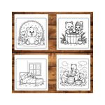 Carti si Birotica - Carti - Carti pentru copii - Carti de colorat - Carte de colorat antistres , 50 de ilustratii Teddy Bear Moments - Volumul I, 106 pagini, A5 - Infinity.ro