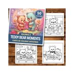 Carti si Birotica - Carti - Carti pentru copii - Carti de colorat - Carte de colorat antistres , 50 de ilustratii Teddy Bear Moments - Volumul II, 106 pagini, A5 - Infinity.ro