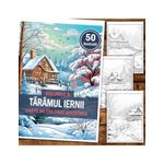 Carti si Birotica - Carti - Carti pentru copii - Carti de colorat - Carte de colorat antistres , 50 de ilustratii Taramul Iernii - Volumul II, 106 pagini, A5 - Infinity.ro