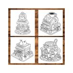 Carti si Birotica - Carti - Carti pentru copii - Carti de colorat - Carte de colorat antistres , 50 de ilustratii Tiny Shops - Volumul I, 106 pagini, A5 - Infinity.ro