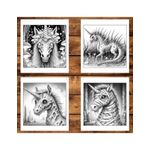 Carti si Birotica - Carti - Carti pentru copii - Carti de colorat - Carte de colorat antistres , 50 de ilustratii Unicorni Zombie, 106 pagini, A5 - Infinity.ro