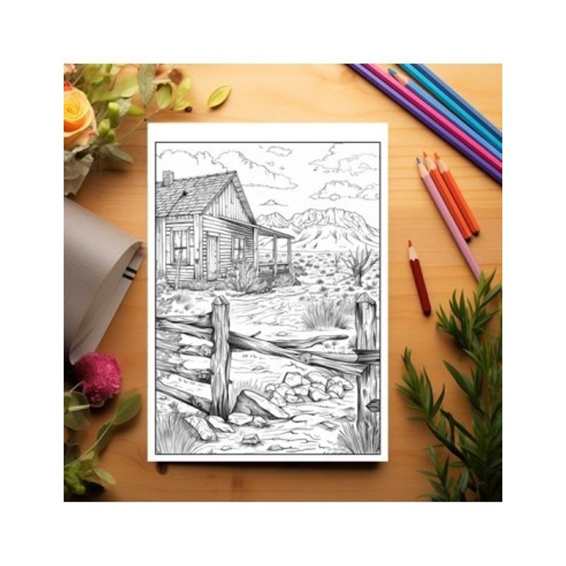 Carti si Birotica - Carti - Carti pentru copii - Carti de colorat - Carte de colorat antistres , 50 de ilustratii Vestul Salbatic, 106 pagini, A5 - Infinity.ro