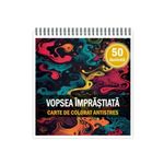 Carti si Birotica - Carti - Carti pentru copii - Carti de colorat - Carte de colorat antistres , 50 de ilustratii Vopsea Imprastiata, 106 pagini, A5 - Infinity.ro