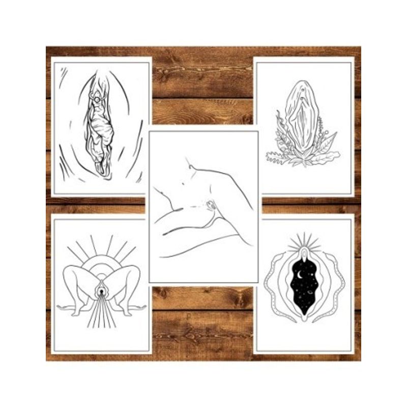 Carti si Birotica - Carti - Carti pentru copii - Carti de colorat - Carte de colorat antistres , 50 de ilustratii Vulva, 106 pagini, A5 - Infinity.ro