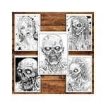 Carti si Birotica - Carti - Carti pentru copii - Carti de colorat - Carte de colorat antistres , 50 de ilustratii Zombies, 106 pagini, A5 - Infinity.ro