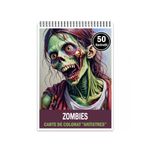 Carti si Birotica - Carti - Carti pentru copii - Carti de colorat - Carte de colorat antistres , 50 de ilustratii Zombies, 106 pagini, A5 - Infinity.ro