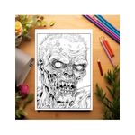 Carti si Birotica - Carti - Carti pentru copii - Carti de colorat - Carte de colorat antistres , 50 de ilustratii Zombies, 106 pagini, A5 - Infinity.ro