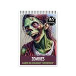 Carti si Birotica - Carti - Carti pentru copii - Carti de colorat - Carte de colorat antistres , 50 de ilustratii Zombies, 106 pagini, A5 - Infinity.ro