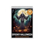 Carti si Birotica - Carti - Carti pentru copii - Carti de colorat - Carte de colorat antistres , 50 de ilustratiiSpooky Halloween, 106 pagini, A5 - Infinity.ro
