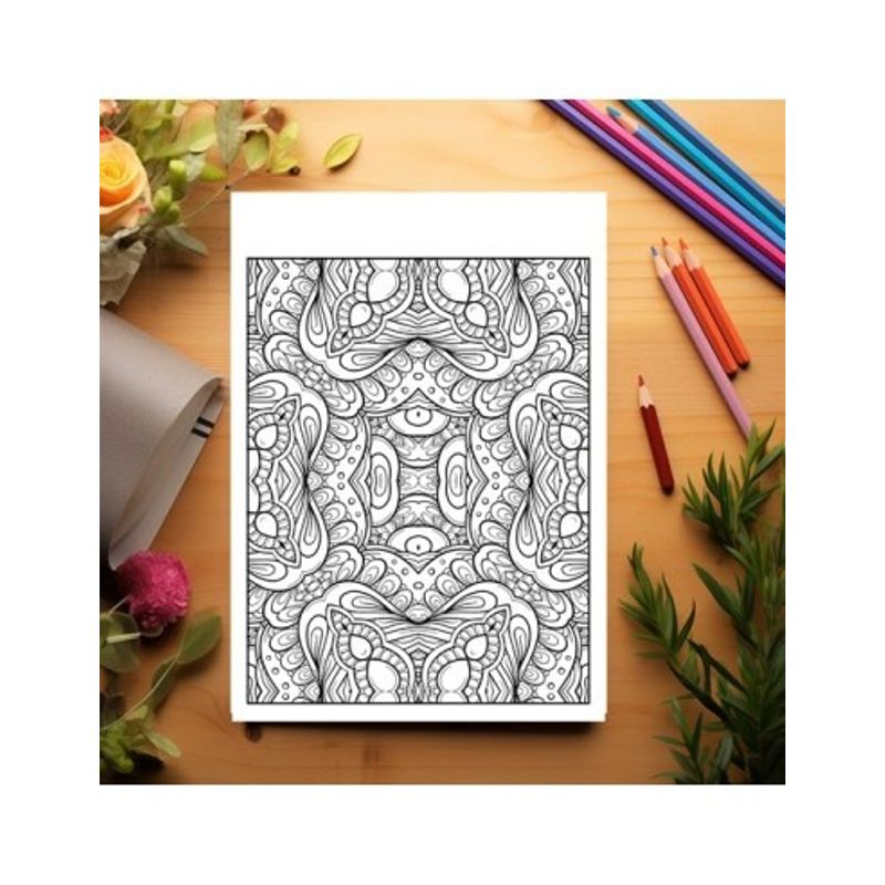 Carti si Birotica - Carti - Carti pentru copii - Carti de colorat - Carte de colorat antistres, 40 de ilustratii Mandala Abstracte, A5 - Infinity.ro