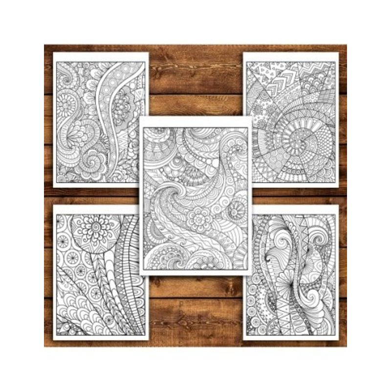 Carti si Birotica - Carti - Carti pentru copii - Carti de colorat - Carte de colorat antistres, 40 de ilustratii Ilustratii Abstracte, A5 - Infinity.ro