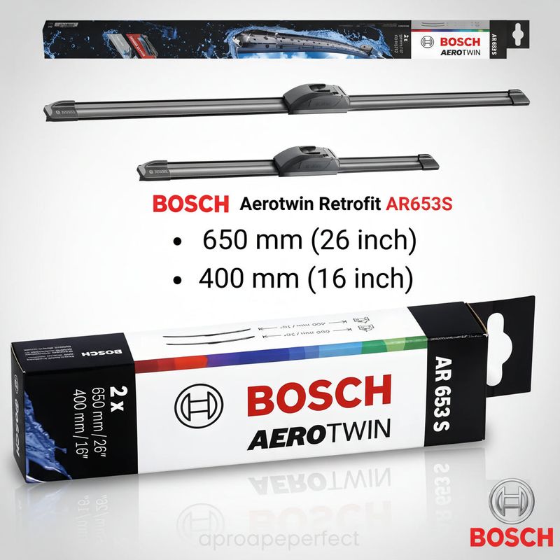 Auto si Moto - Intretinere auto - Stergatoare - Stergatoare Parbriz Kia Carens III UN 2006-2013 | Set Fata 650mm + 400mm Aerotwin Retrofit AR653S | Bosch - Infinity.ro