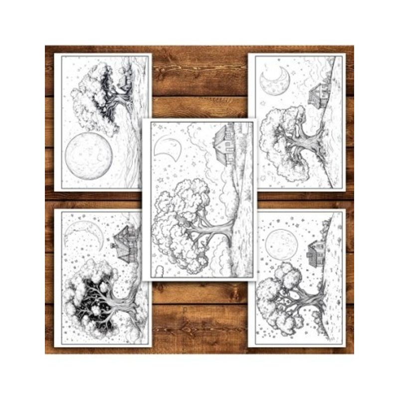 Carti si Birotica - Carti - Carti pentru copii - Carti de colorat - Carte de colorat antistres, 40 de ilustratii Nopti Linistite, A5 - Infinity.ro