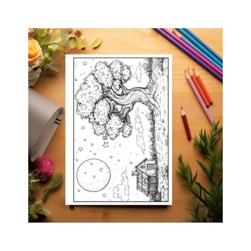 Carti si Birotica - Carti - Carti pentru copii - Carti de colorat - Carte de colorat antistres, 40 de ilustratii Nopti Linistite, A5 - Infinity.ro