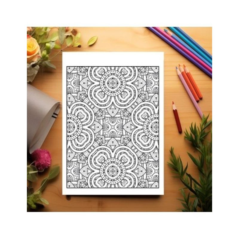 Carti si Birotica - Carti - Carti pentru copii - Carti de colorat - Carte de colorat antistres, 40 de ilustratii Tipare Hipnotizante - Volumul II, A5 - Infinity.ro
