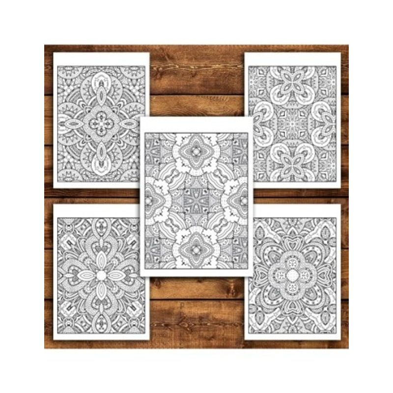 Carti si Birotica - Carti - Carti pentru copii - Carti de colorat - Carte de colorat antistres, 40 de ilustratii Tipare Hipnotizante - Volumul II, A5 - Infinity.ro