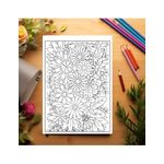 Carti si Birotica - Carti - Carti pentru copii - Carti de colorat - Carte de colorat antistres, 48 de ilustratii Flori Zentangle - Volumul I, A5 - Infinity.ro