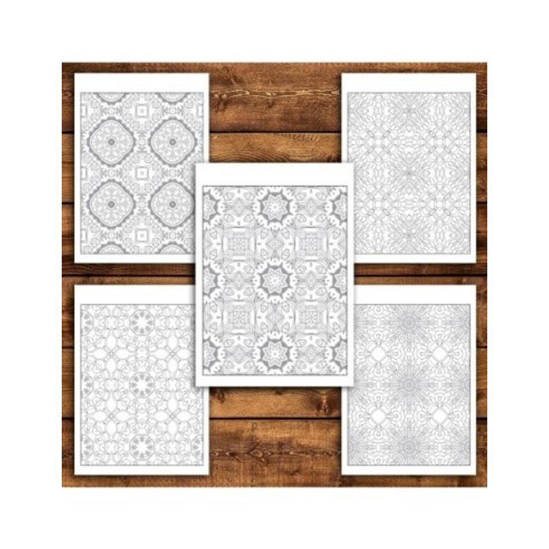 Carti si Birotica - Carti - Carti pentru copii - Carti de colorat - Carte de colorat antistres, 44 de ilustratii Tipare si forme geometrice, A5 - Infinity.ro