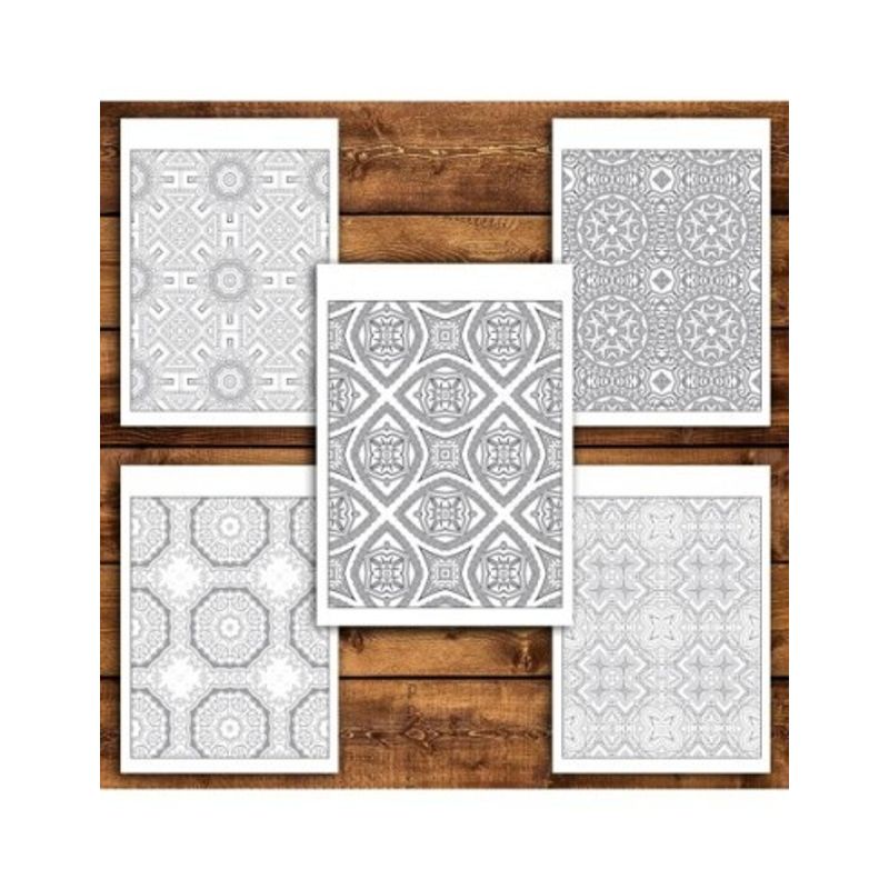 Carti si Birotica - Carti - Carti pentru copii - Carti de colorat - Carte de colorat antistres, 44 de ilustratii Tipare si forme geometrice, A5 - Infinity.ro
