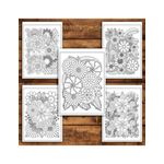 Carti si Birotica - Carti - Carti pentru copii - Carti de colorat - Carte de colorat antistres, 48 de ilustratii Flori Zentangle - Volumul III, A5 - Infinity.ro