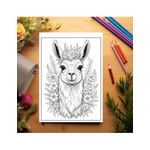 Carti si Birotica - Carti - Carti pentru copii - Carti de colorat - Carte de colorat antistres, 50 de ilustratii Animale cu Flori - Editia Premium - Volumul I, A5 - Infinity.ro