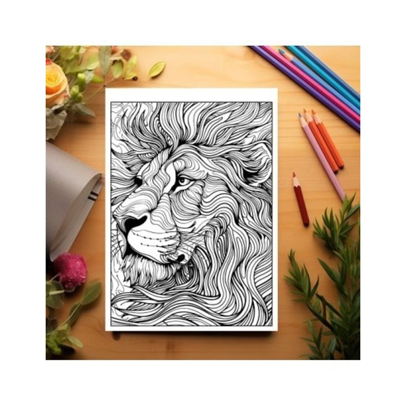 Carti si Birotica - Carti - Carti pentru copii - Carti de colorat - Carte de colorat antistres, 50 de ilustratii Animale Artistice - Editia Premium, A5 - Infinity.ro