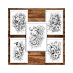 Carti si Birotica - Carti - Carti pentru copii - Carti de colorat - Carte de colorat antistres, 50 de ilustratii Animale Florale - Editia Premium, A5 - Infinity.ro