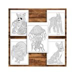 Carti si Birotica - Carti - Carti pentru copii - Carti de colorat - Carte de colorat antistres, 50 de ilustratii Animale Mandala - Editia Premium - Volumul I, A5 - Infinity.ro