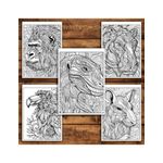 Carti si Birotica - Carti - Carti pentru copii - Carti de colorat - Carte de colorat antistres, 50 de ilustratii Animale Artistice - Editia Premium, A5 - Infinity.ro