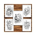 Carti si Birotica - Carti - Carti pentru copii - Carti de colorat - Carte de colorat antistres, 50 de ilustratii Animale Florale - Editia Premium, A5 - Infinity.ro