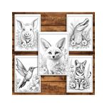 Carti si Birotica - Carti - Carti pentru copii - Carti de colorat - Carte de colorat antistres, 50 de ilustratii Animale cu Flori - Editia Premium - Volumul II, A5 - Infinity.ro