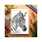 Carti si Birotica - Carti - Carti pentru copii - Carti de colorat - Carte de colorat antistres, 50 de ilustratii Animale cu Flori - Editia Premium - Volumul II, A5 - Infinity.ro