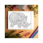 Carti si Birotica - Carti - Carti pentru copii - Carti de colorat - Carte de colorat antistres, 50 de ilustratii Animale Mandala - Editia Premium - Volumul II, A5 - Infinity.ro