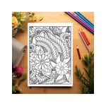 Carti si Birotica - Carti - Carti pentru copii - Carti de colorat - Carte de colorat antistres, 50 de ilustratii Fantezie Florala, A5 - Infinity.ro