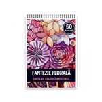 Carti si Birotica - Carti - Carti pentru copii - Carti de colorat - Carte de colorat antistres, 50 de ilustratii Fantezie Florala, A5 - Infinity.ro
