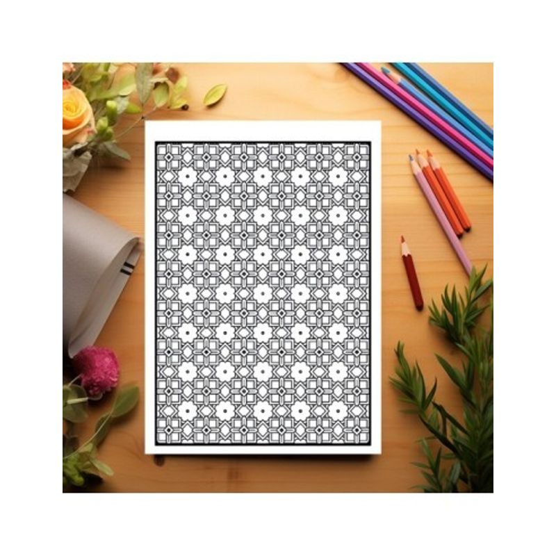 Carti si Birotica - Carti - Carti pentru copii - Carti de colorat - Carte de colorat antistres, 50 de ilustratii Armonia Tiparelor, A5 - Infinity.ro