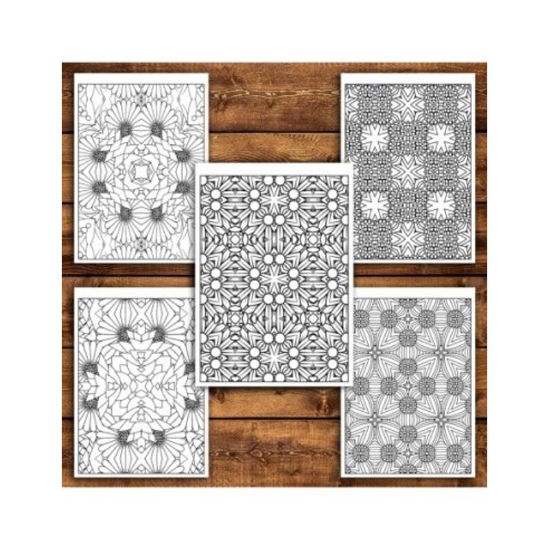 Carti si Birotica - Carti - Carti pentru copii - Carti de colorat - Carte de colorat antistres, 50 de ilustratii Mandale Designuri Fluide, A5 - Infinity.ro