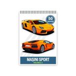Carti si Birotica - Carti - Carti pentru copii - Carti de colorat - Carte de colorat antistres, 50 de ilustratii Masini Sport - Volumul X, 106 pagini, A5 - Infinity.ro