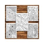 Carti si Birotica - Carti - Carti pentru copii - Carti de colorat - Carte de colorat antistres, 50 de ilustratii Tipare cu Flori, A5 - Infinity.ro
