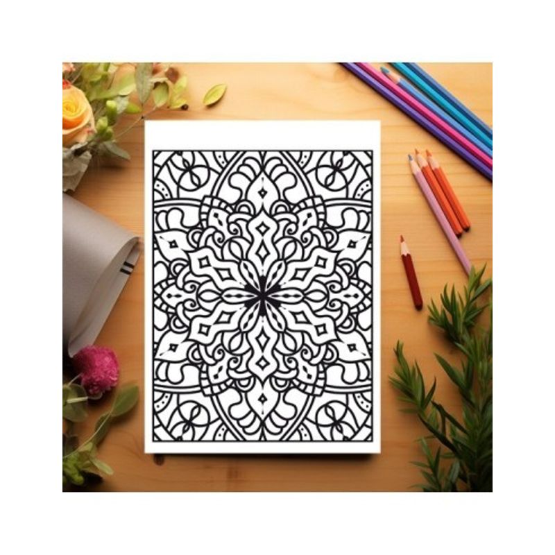 Carti si Birotica - Carti - Carti pentru copii - Carti de colorat - Carte de colorat antistres, 50 de ilustratii Mandale Zentangle - Volumul I, A5 - Infinity.ro