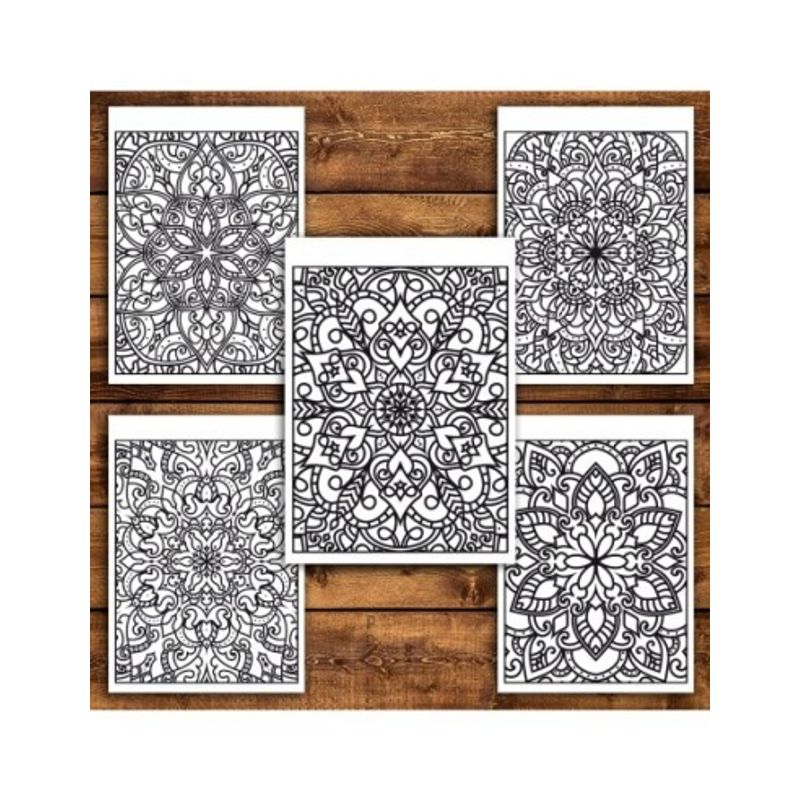 Carti si Birotica - Carti - Carti pentru copii - Carti de colorat - Carte de colorat antistres, 50 de ilustratii Mandale Zentangle - Volumul I, A5 - Infinity.ro